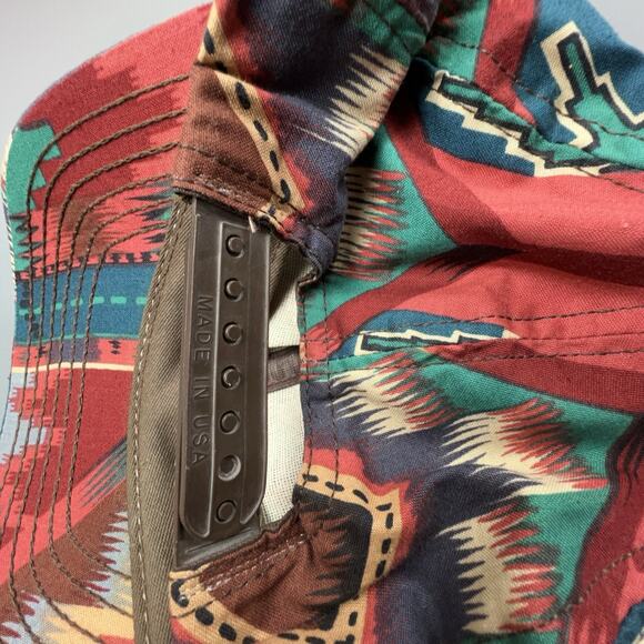 Rare Vintage P Brand South Western Navajo Pattern Snapback Hat USA Dad Cap 90s - Picture 5 of 7